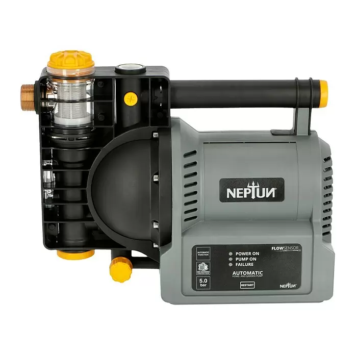 Neptun Hauswasserautomat 28238520 - 1.200 W, Max. Fördermenge: 4.600 l/h, Max. Druck: 5 bar - Vorderansicht
