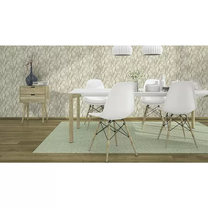 Rasch Tapetenwechsel Vliestapete Äste - Beige/Bronze, Floral, 10,05 x 0,53 m - Stimmungsaufnahme