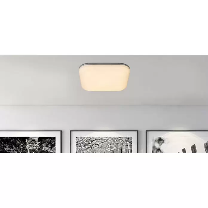 Globo LED-Außendeckenleuchte Dori - L x B x H: 33 x 33 x 5,6 cm - Stimmungsaufnahme