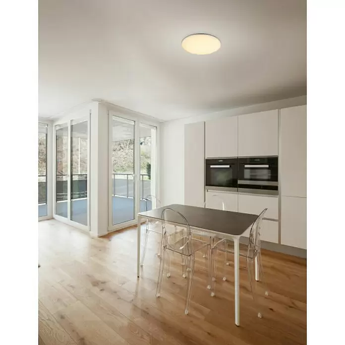 Globo LED-Außendeckenleuchte Dori - L x B x H: 33 x 33 x 5,6 cm - Stimmungsaufnahme