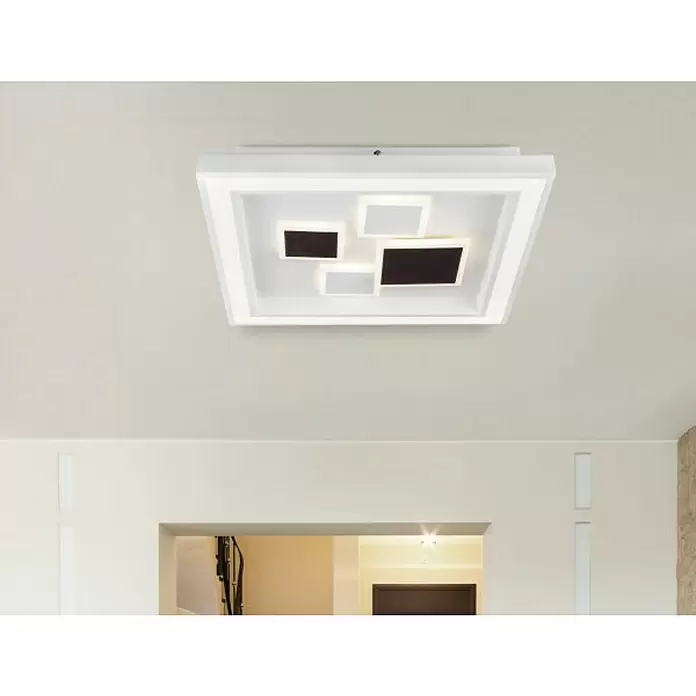 Globo LED stropna svjetiljka - 50 W, D x Š x V: 48 x 48 x 7 cm, Topla bijela - Živopisni prikaz