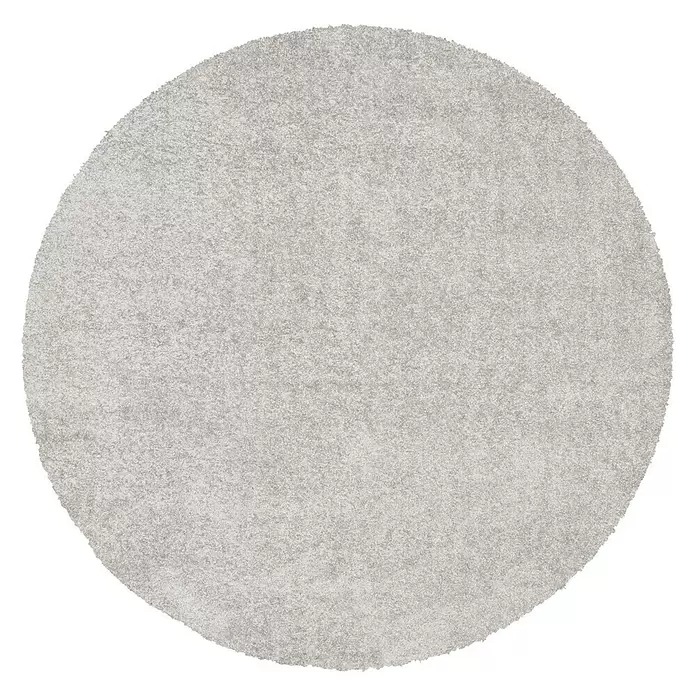 Alfombra redonda Tender - Gris, Diámetro: 80 cm, 100% polipropileno - Vista descendente