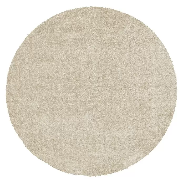 Alfombra redonda Tender - Beige, Diámetro: 80 cm, 100% polipropileno - Vista descendente