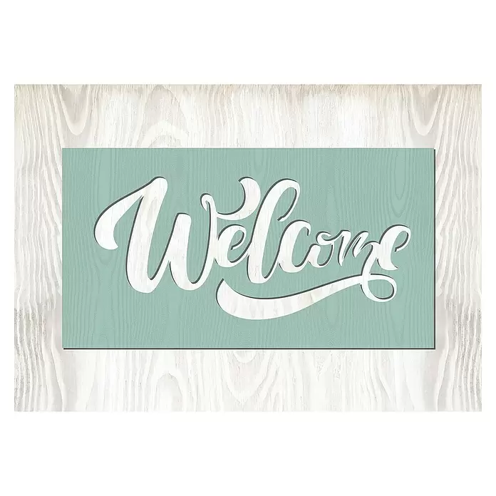 Armario de contadores Welcome - Home, 50 x 35 cm, Verde - Vista superior