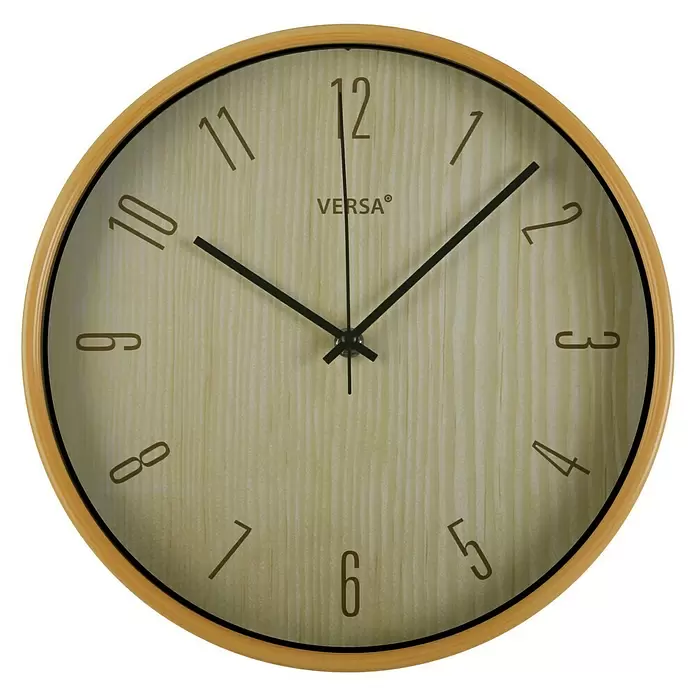 Reloj de pared Vintage madera clara - Madera, Diámetro: 30 cm - Vista frontal