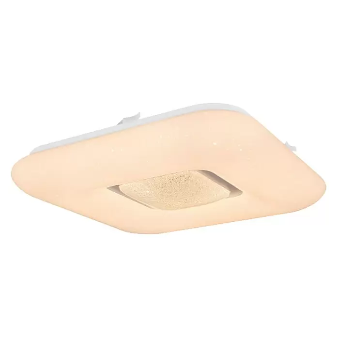 Globo LED-Deckenleuchte Trystan - L x B x H: 30 x 30 x 6 cm - Diagonale Ansicht