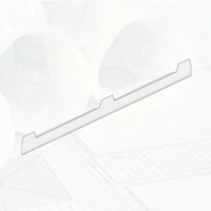 Tapa para placa Soditer - Blanco, Largo: 1,04 m - Dibujo técnico