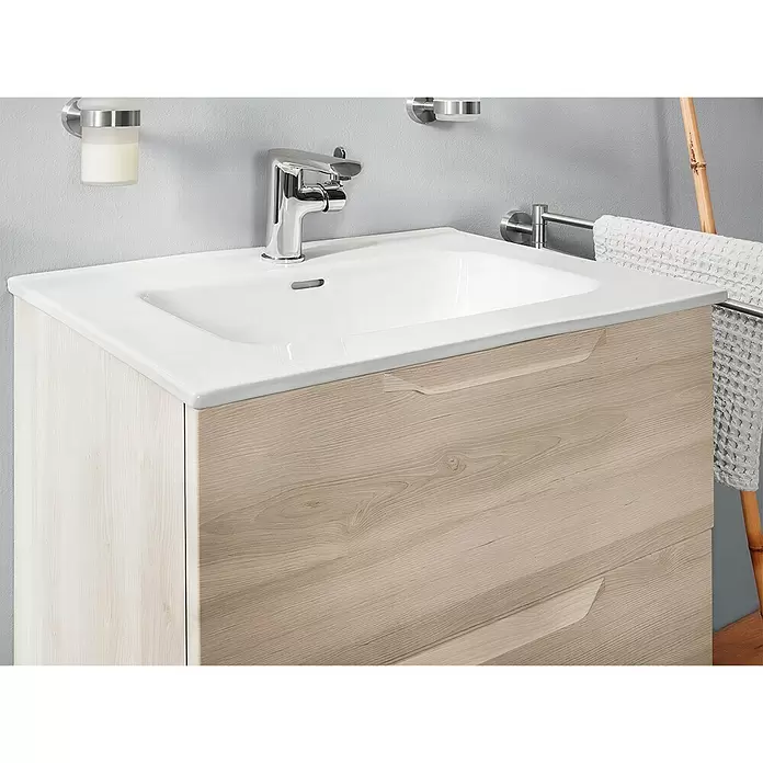Riva Urban Einbauwaschbecken - 60,8 x 46 cm, Keramik, Weiß - Detailaufnahme