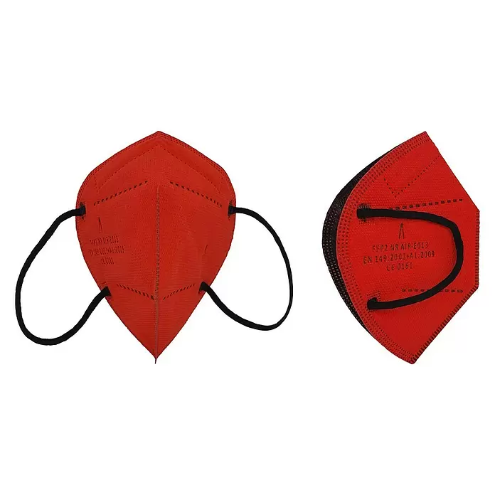Mascarilla AIRNATECH AIR-E013® - FFP2, Contenido: 5 ud., Rojo - Vista frontal