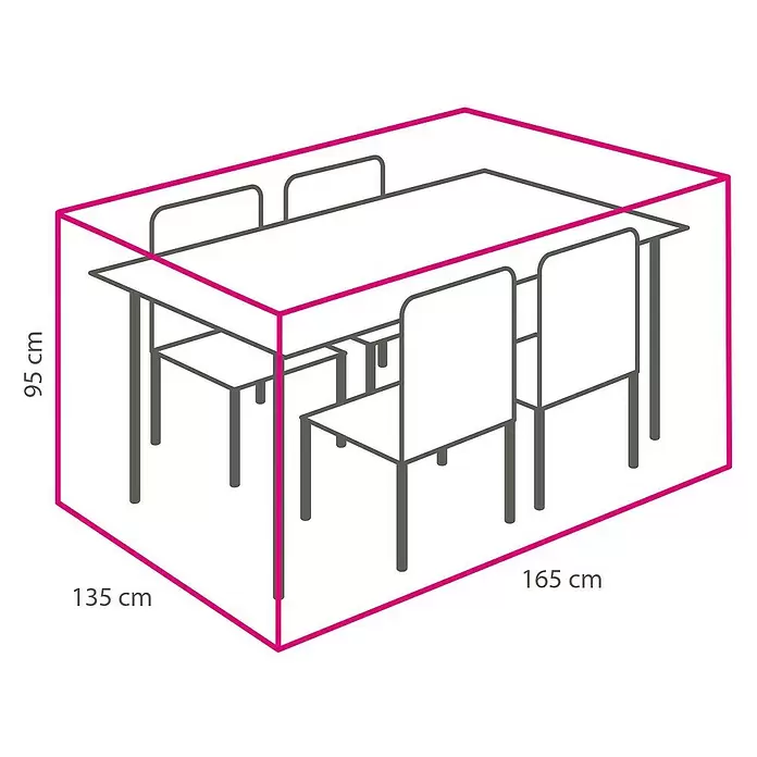 Winza Outdoor Covers Beschermhoes voor zitgroepen - l x b x h: 165 x 135 x 95 cm - Blauwdruk