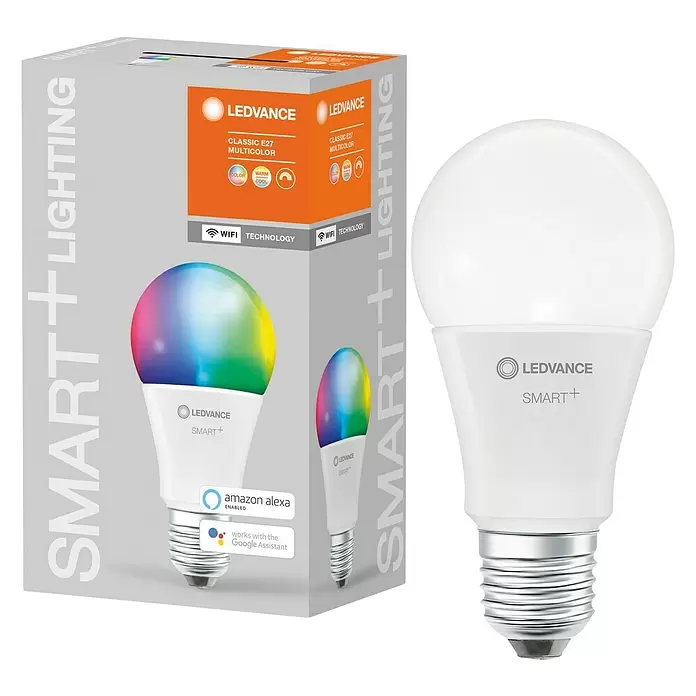 Ledvance Smart+ WiFi LED žarulja - E27, 14 W, A75, 1.521 lm, RGBW - Dijagonalni pogled