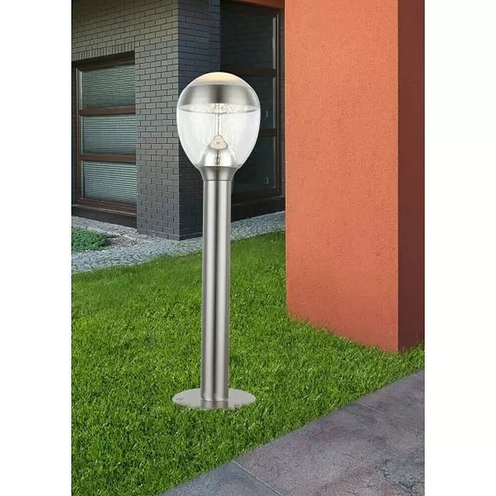 Globo LED-Außenleuchte Callisto - 9 W, Ø x H: 15 x 59 cm, Edelstahl - Stimmungsaufnahme