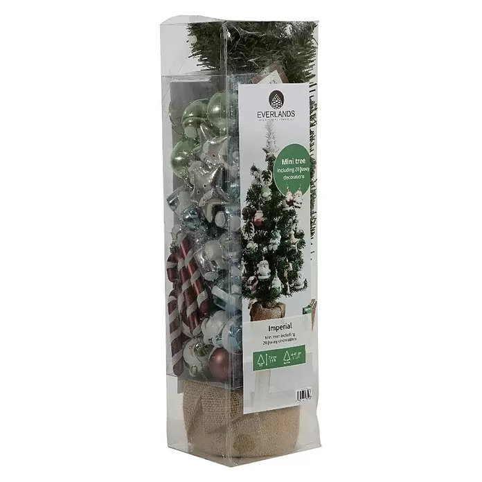 Bolas de Navidad mini - Altura: 60 cm, Verde - Vista angular