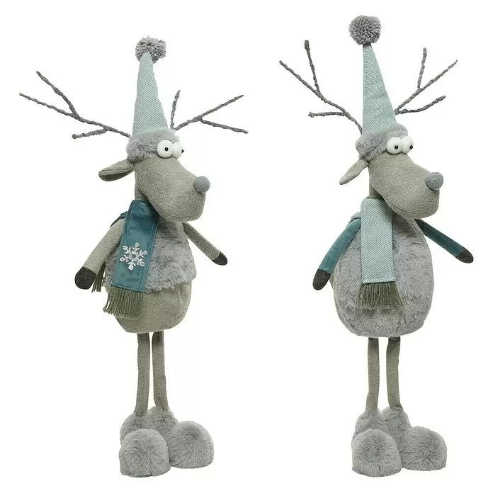 Figura decorativa Reno - L x An x Al: 25 x 5 x 60 cm, Azul/Gris - Vista angular