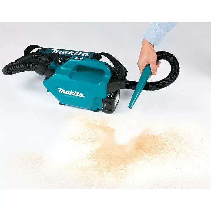 Makita Akku-Staubsauger DCL184Z - 18 V, Ohne Akku, 0,5 l - Anwendungsbeispiel