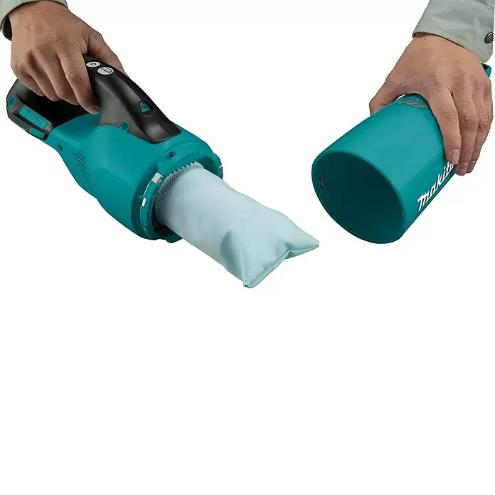 Makita Akku-Staubsauger DCL281FZ - 18 V, Ohne Akku, Behältervolumen: 0,75 l - Anwendungsbeispiel