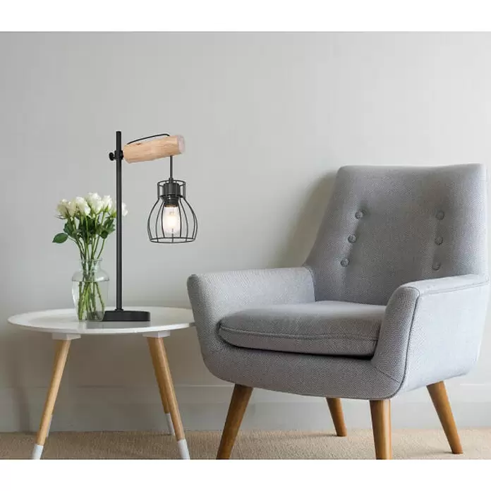 Globo Mina Tischleuchte - 40 W, L x B x H: 3,3 x 18 x 55 cm - Stimmungsaufnahme