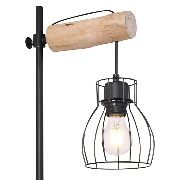 Globo Mina Tischleuchte - 40 W, L x B x H: 3,3 x 18 x 55 cm - Diagonale Ansicht