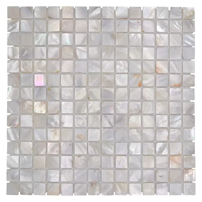 Mozaïektegel vierkant Mix SM 201 - 30,5 x 30,5 cm, Parelmoer, Glanzend - Bovenaanzicht