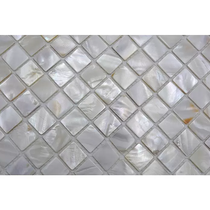 Mozaïektegel vierkant Mix SM 201 - 30,5 x 30,5 cm, Parelmoer, Glanzend - Close-up