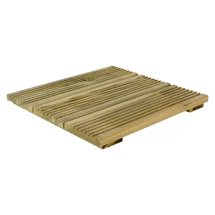 Terrastegel - 41 x 41 x 3,5 cm, Grenen - Diagonaal zicht