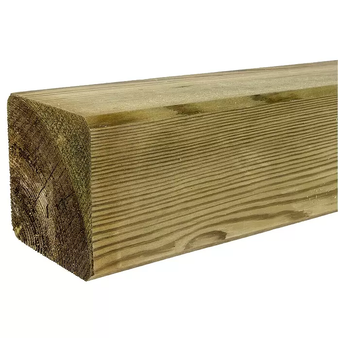 Houten paal Kolonne 8 - 270 x 8,8 x 8,8 cm, Grenen - Close-up
