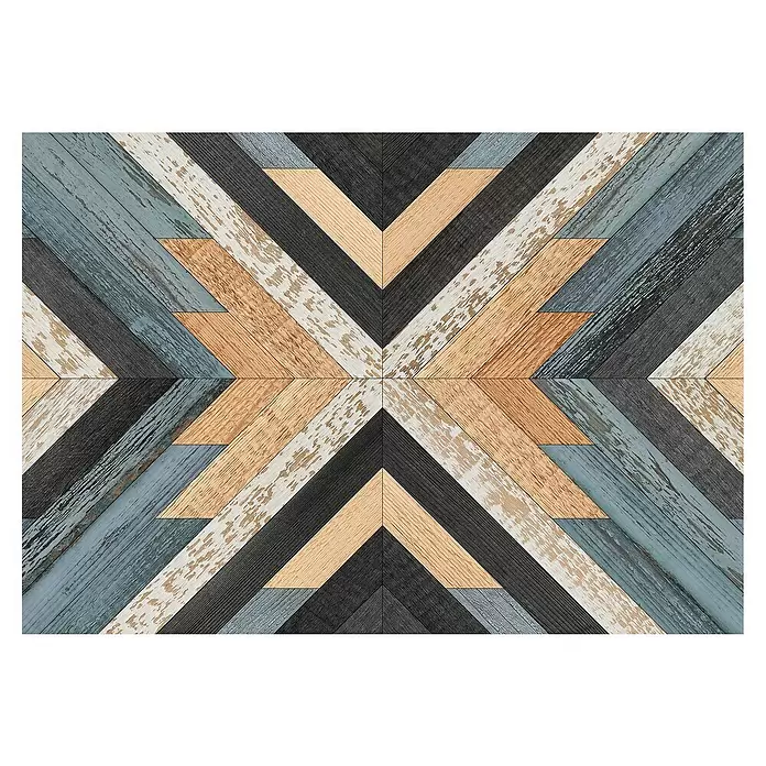 Armario de contadores madera Étnic - Geométrico, 50 x 35 cm, Mix de colores - Vista superior