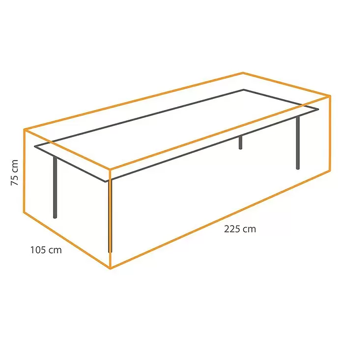 Winza Outdoor Covers Tuintafelhoes - Passend bij: Tuintafel, l x b x h: 225 x 105 x 75 cm - Blauwdruk