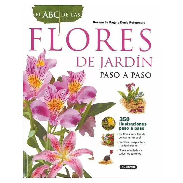 Libro de jardinería Flores de jardín: Paso a paso - Número de páginas: 240 - Vista superior