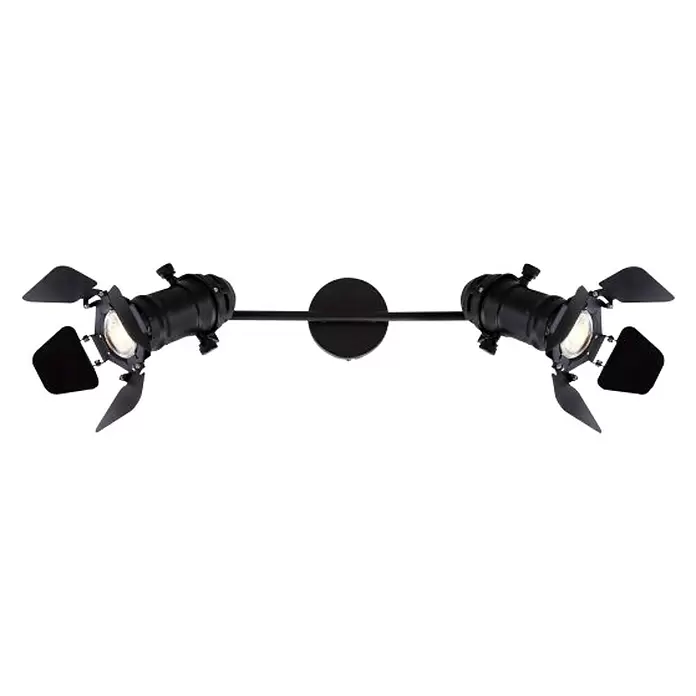 Globo Plafondspot Egon - 2 x 50 W, Zwart, l x b x h: 54 x 16 x 26,5 cm - Zicht van beneden