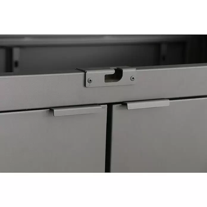 Sunfun Garten-Aufbewahrungsbox - L x B x H: 206 x 111 x 122 cm, Anthrazit - Detailaufnahme