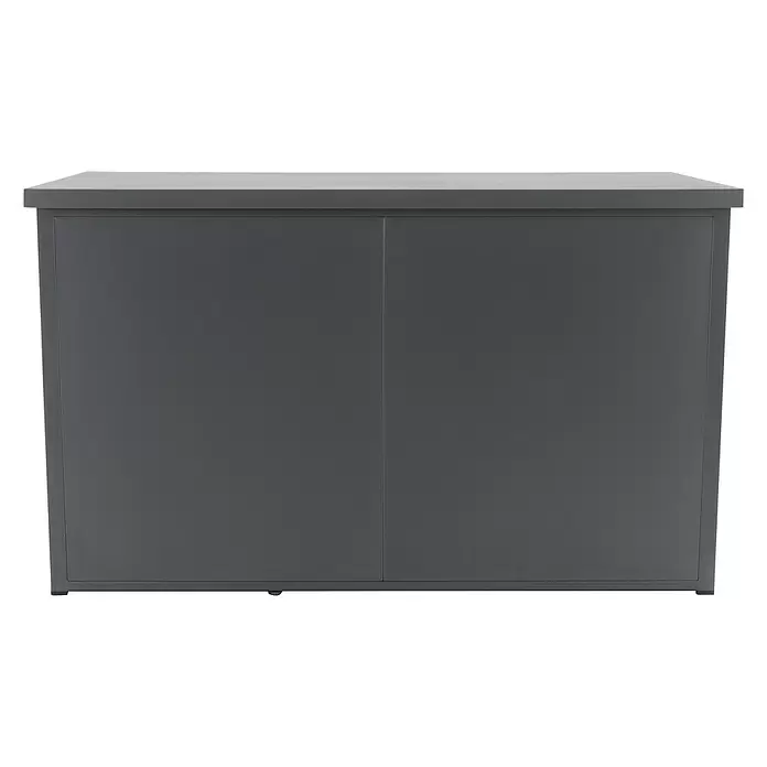 Sunfun Garten-Aufbewahrungsbox - L x B x H: 206 x 111 x 122 cm, Anthrazit - Vorderansicht