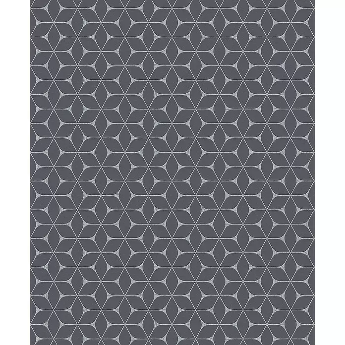 Papel pintado Geométrico - Negro, 10,5 x 0,53 m - Primer plano