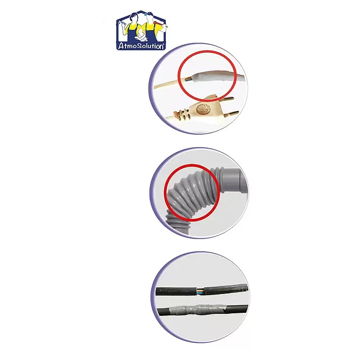 Atmos Cinta de reparación antifugas Extrem - Largo: 3 m, Gris, Apto para: Tuberías de desagüe - Dibujo técnico