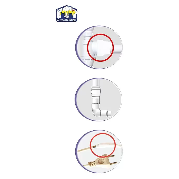 Atmos Cinta de reparación antifugas Extrem - Largo: 3 m, Blanco, Apto para: Tuberías de desagüe - Dibujo técnico