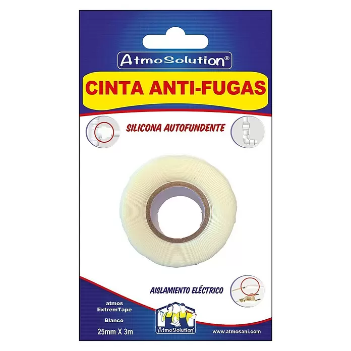 Atmos Cinta de reparación antifugas Extrem - Largo: 3 m, Blanco, Apto para: Tuberías de desagüe - Vista frontal