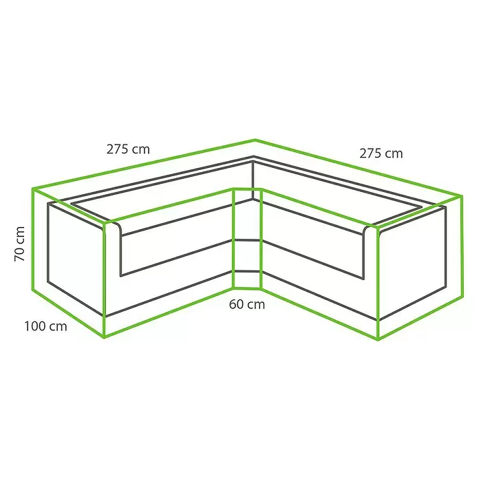 Winza Outdoor Covers Beschermhoes voor loungesets - l x b x h: 275 x 275 x 70 cm, Grijs - Blauwdruk
