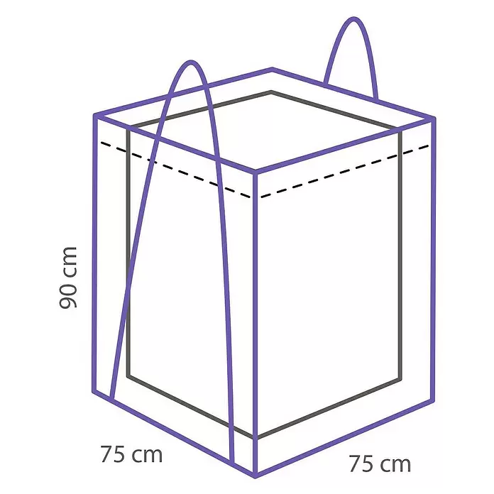Winza Outdoor Covers Beschermhoes voor kussens - Polypropyleen, 75 x 75 x 90 cm - Blauwdruk