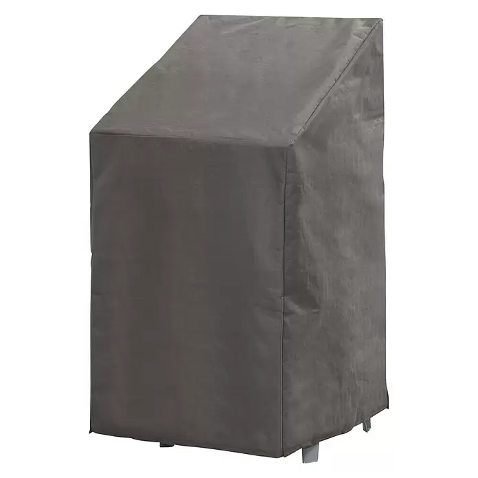 Winza Outdoor Covers Beschermhoes voor stapelstoelen - 66 x 66 x 128 cm, Grijs, Passend bij: Stapelstoelen - Diagonaal zicht