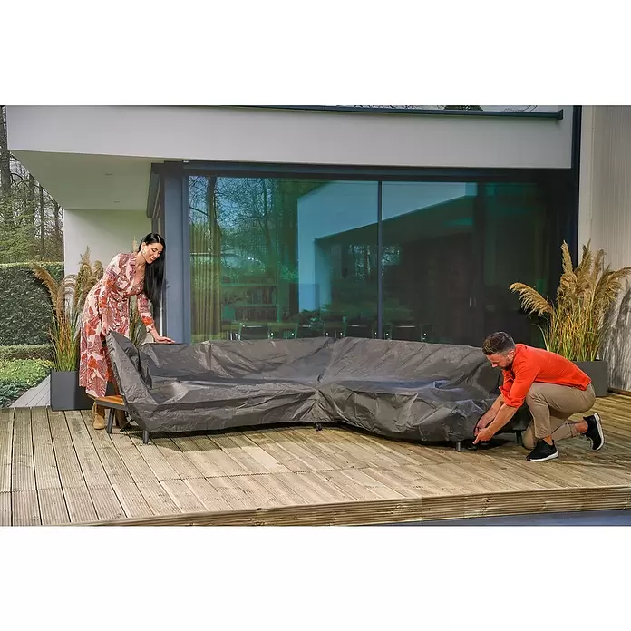Winza Outdoor Covers Beschermhoes voor loungesets - l x b x h: 255 x 94 x 65 cm, Grijs - Sfeeropname