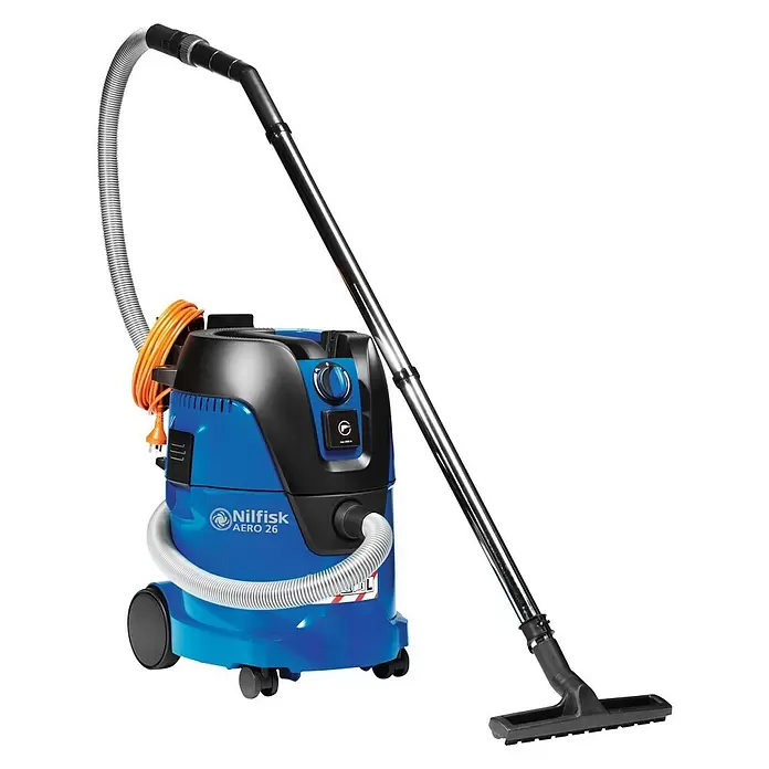 Nilfisk Alleszuiger Aero 26-2L PC - 1.500 W, Inhoud reservoir: 25 l, Stofklasse: L - Diagonaal zicht
