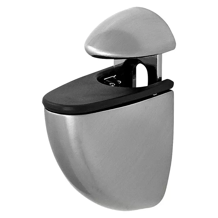 Dolle Wandregalhalter-Set Jam - Belastbarkeit: 25 kg, Edelstahloptik, 2 Stk. - Diagonale Ansicht