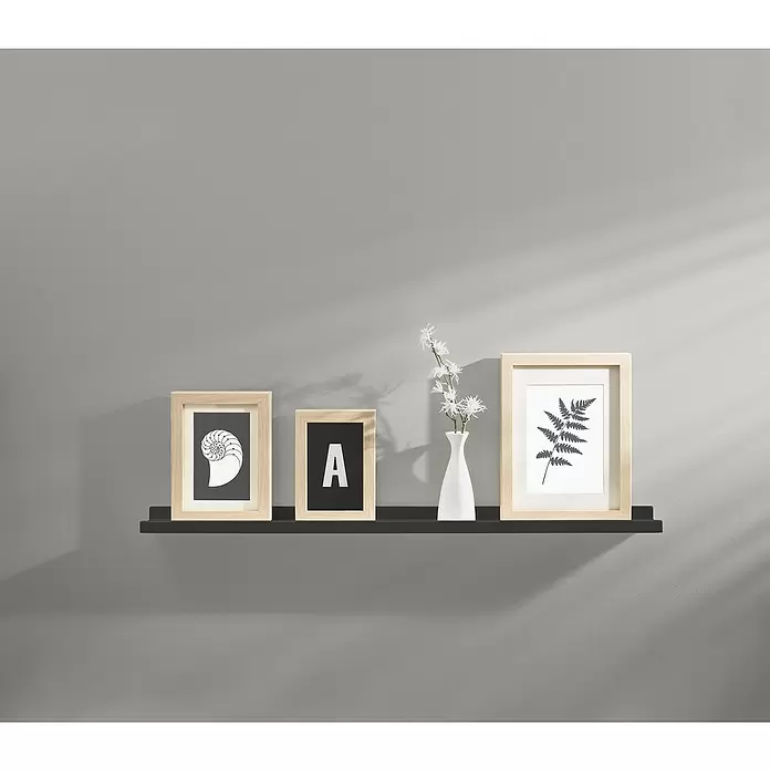 Dolle Bilderregal - L x B x H: 80 x 9 x 3 cm, Belastbarkeit: 5 kg, Schwarz - Stimmungsaufnahme
