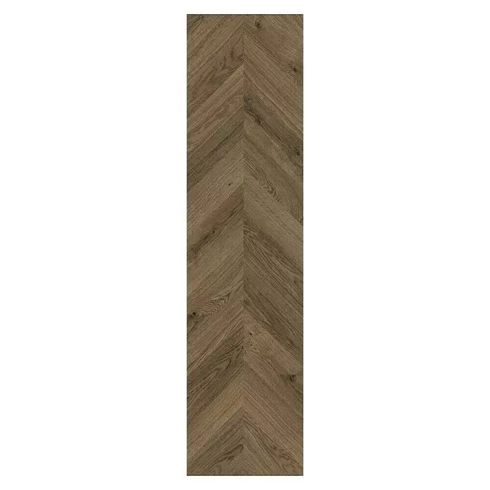 Egger Home Laminat Weinburg Eiche braun - 1.292 x 327 x 8 mm, Fischgrät - Vorderansicht