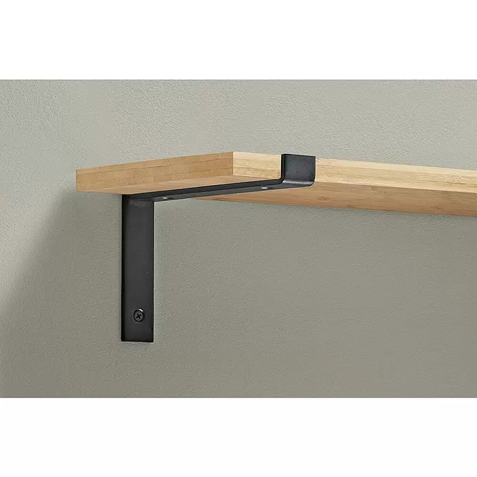 Dolle Wandregalhalter - L x B x H: 260 x 30 x 130 mm, Belastbarkeit: 10 kg, Stahl, Schwarz - Detailaufnahme