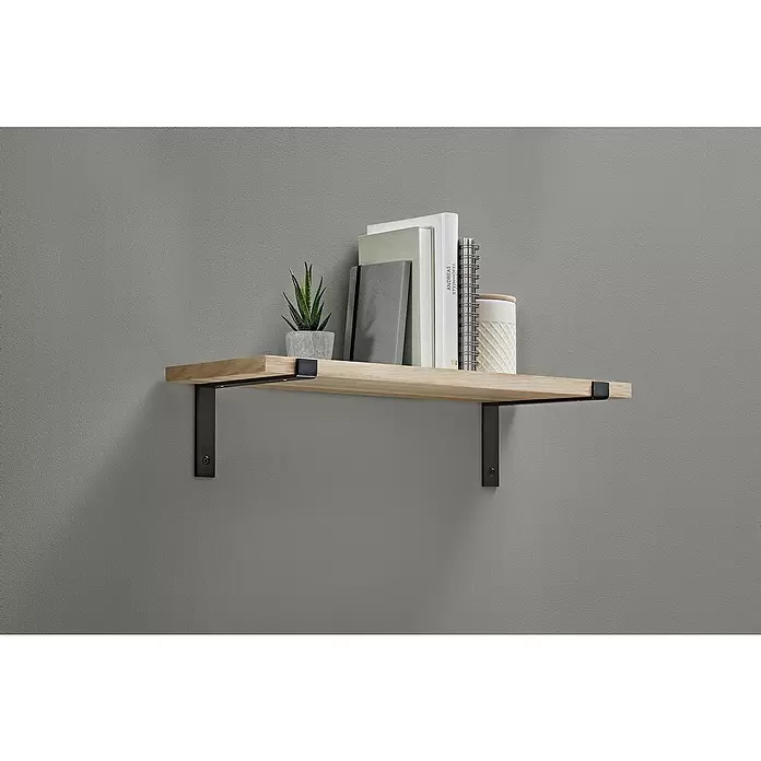 Dolle Wandregalhalter - L x B x H: 260 x 30 x 130 mm, Belastbarkeit: 10 kg, Stahl, Schwarz - Stimmungsaufnahme