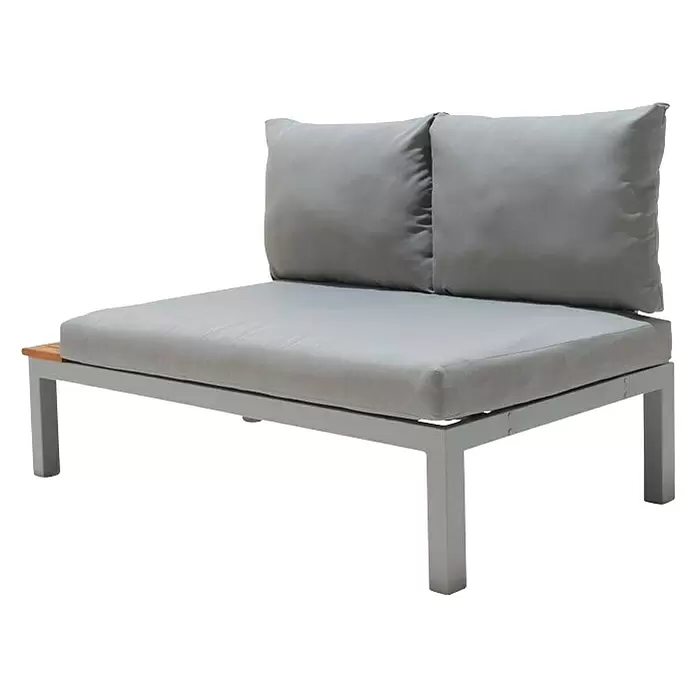 Vrtna sofa Stella - Sive boje, D x Š x V: 138 x 73 x 76,6 cm - Dijagonalni pogled