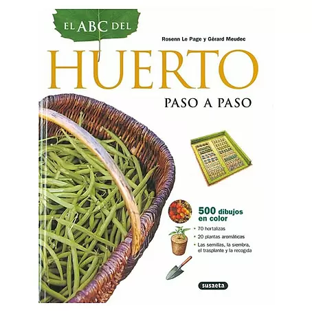 Libro de jardinería Huerto: paso a paso