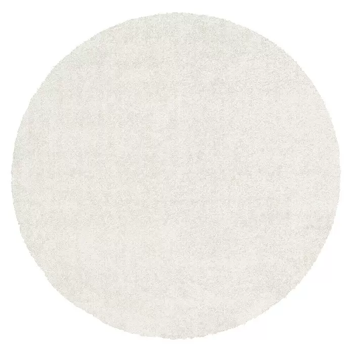 Alfombra redonda Tender - Crema, Diámetro: 80 cm, 100% polipropileno - Vista frontal