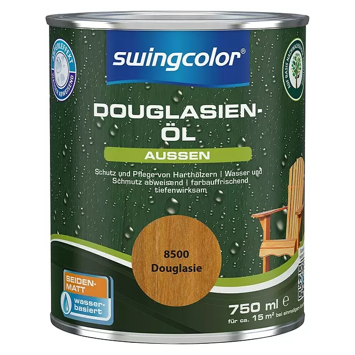 swingcolor Douglasien-Öl - Douglasie, 750 ml, Seidenmatt, Wasserbasiert - Vorderansicht